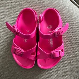 Birkenstock Girls Pink Milano Sandals- worn once